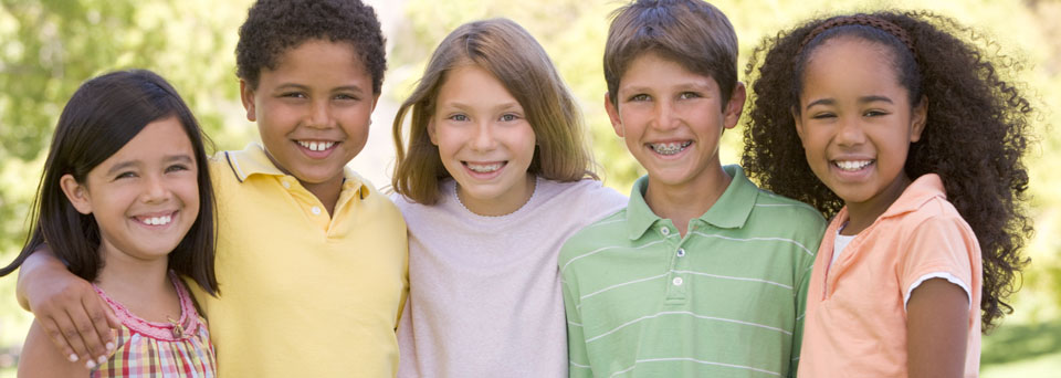 A group of smiling children